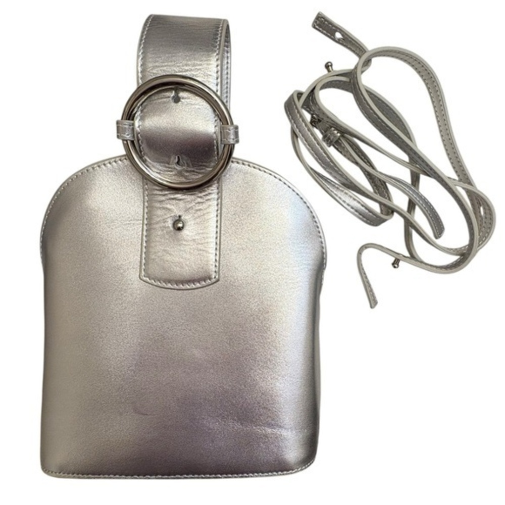 Parisa Wang addicted bracelet bag in silver leather crossbody BEAUTIFUL